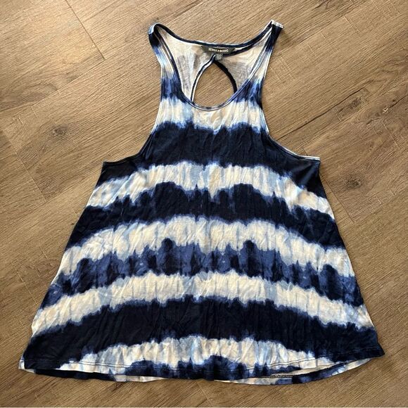 Billabong Tie Dye Blue & White Stripe  Tank M EUC - Picture 1 of 9